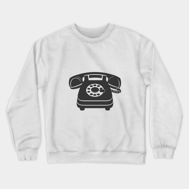 Line art of a Rotary Phone Crewneck Sweatshirt by design/you/love